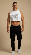 PROTECT THE DOLLS crop tank hoodie