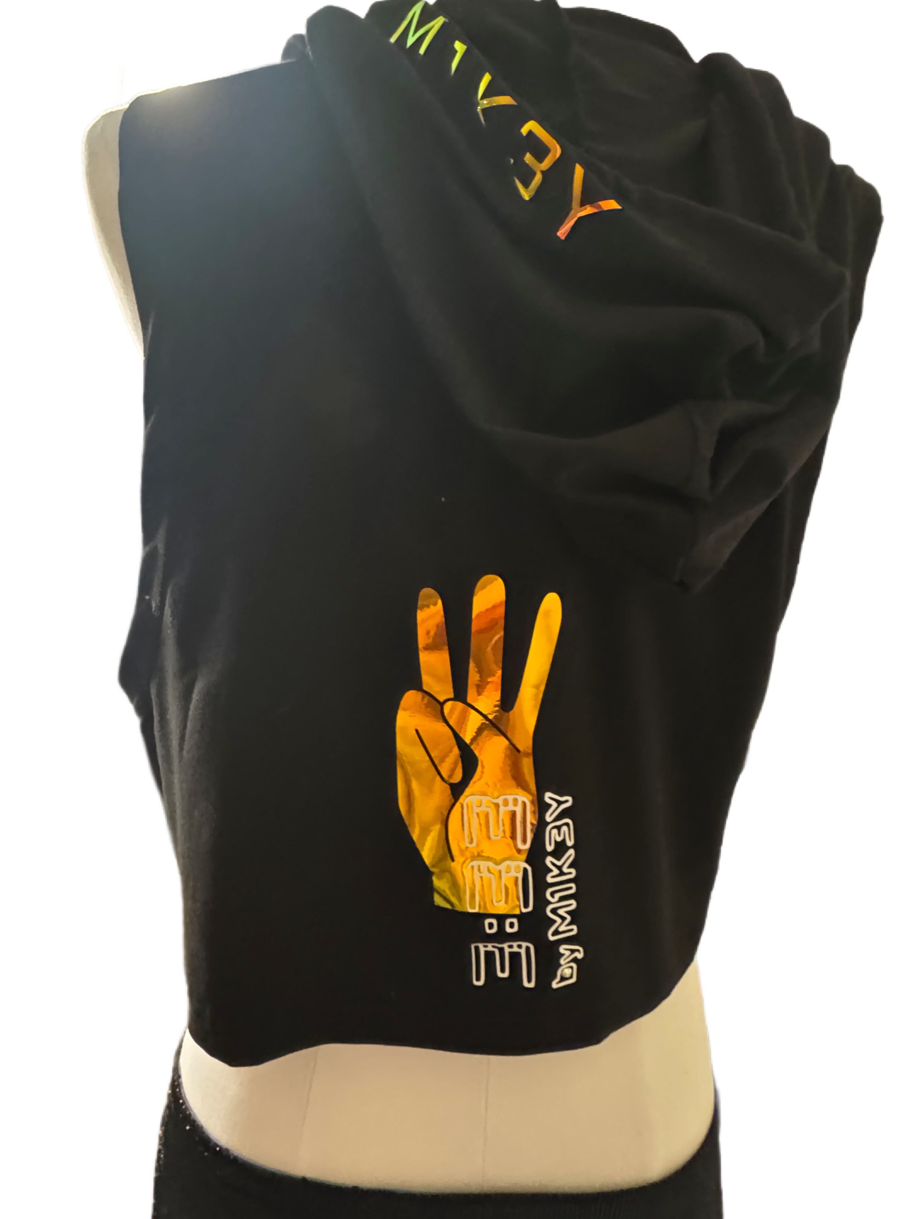 ‘you can’t hurt me’ crop hoodie