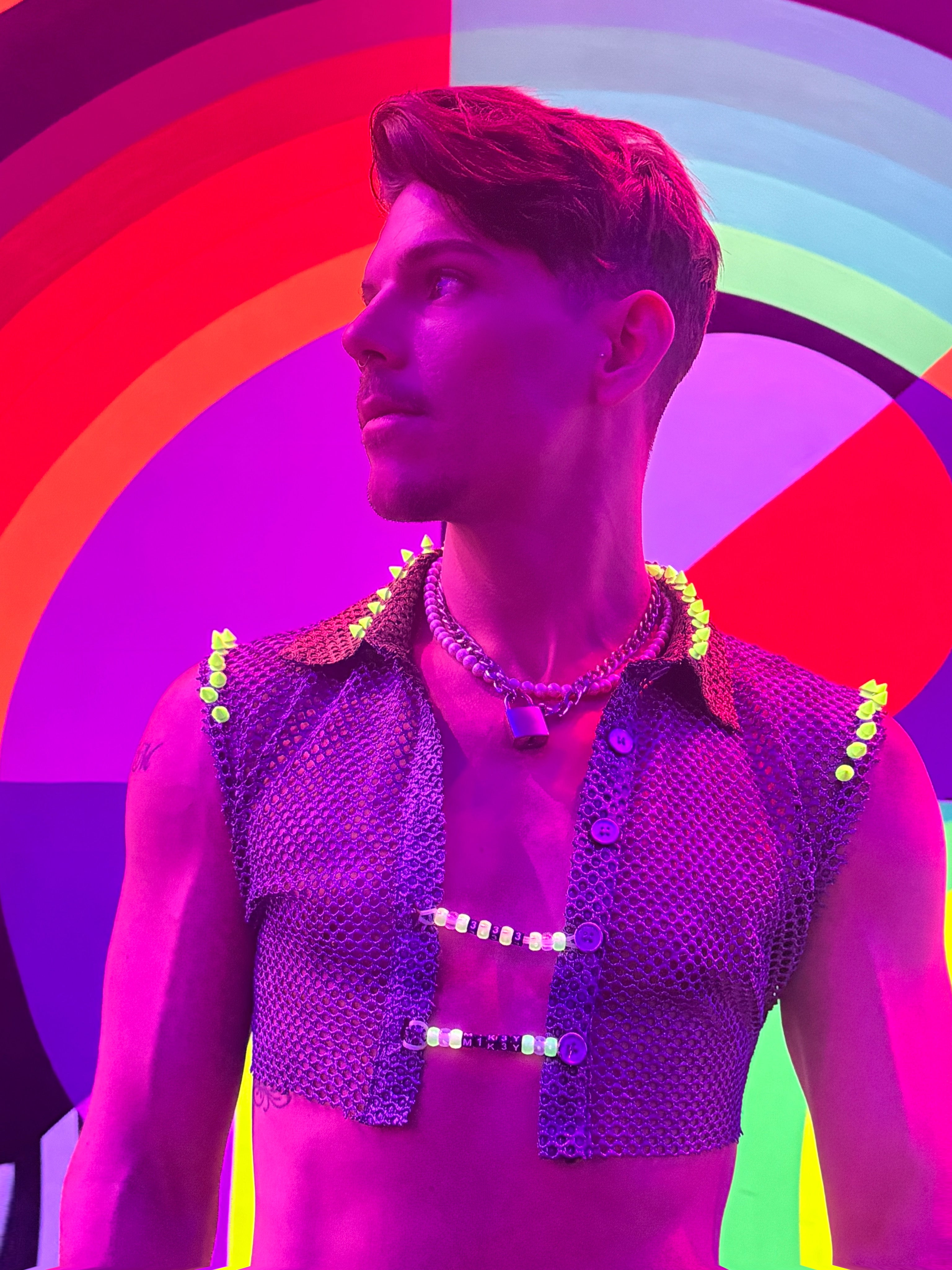 spiked collared crop image 4