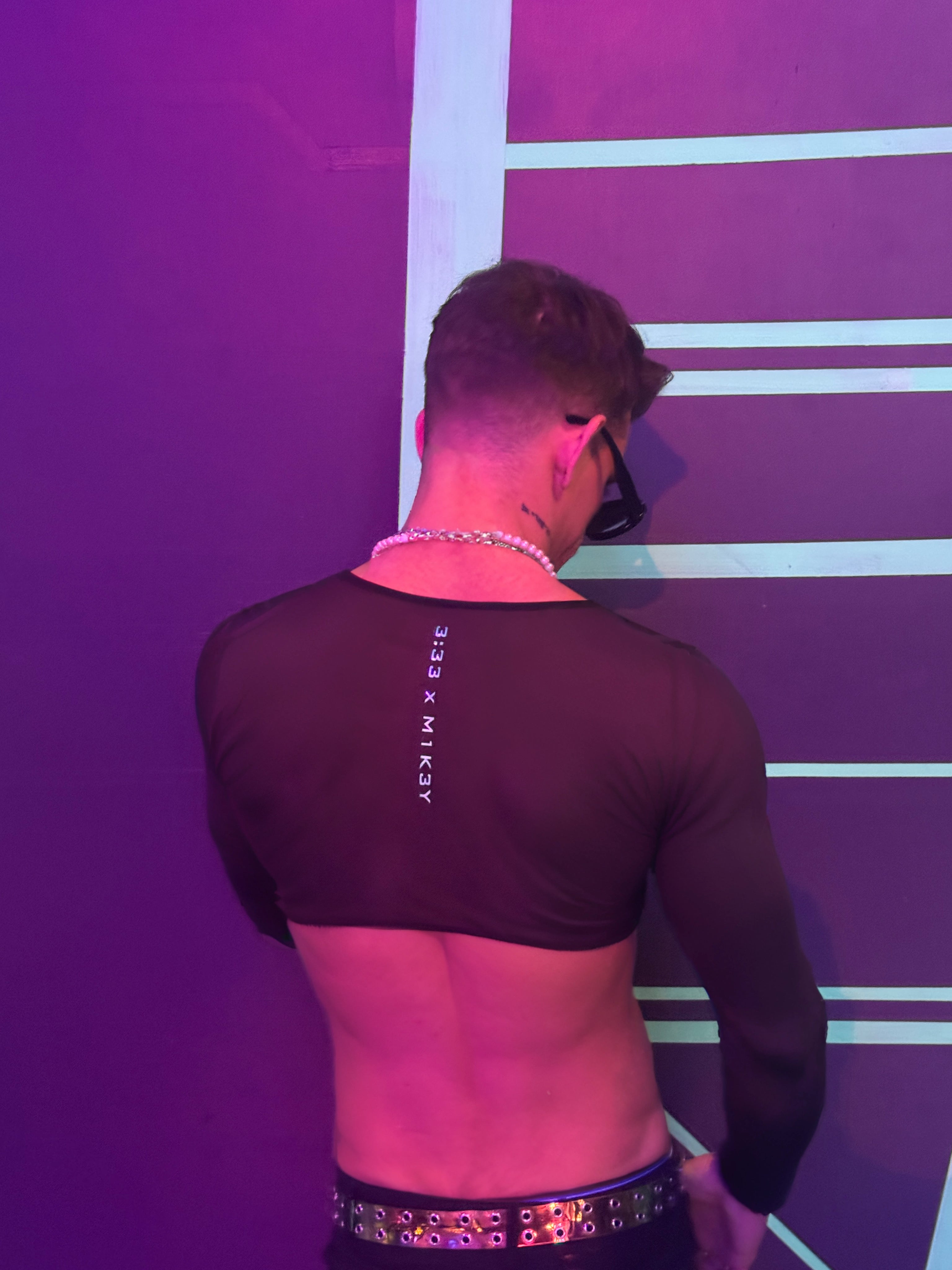 cumdump cutie long sleeve mesh crop top image 2