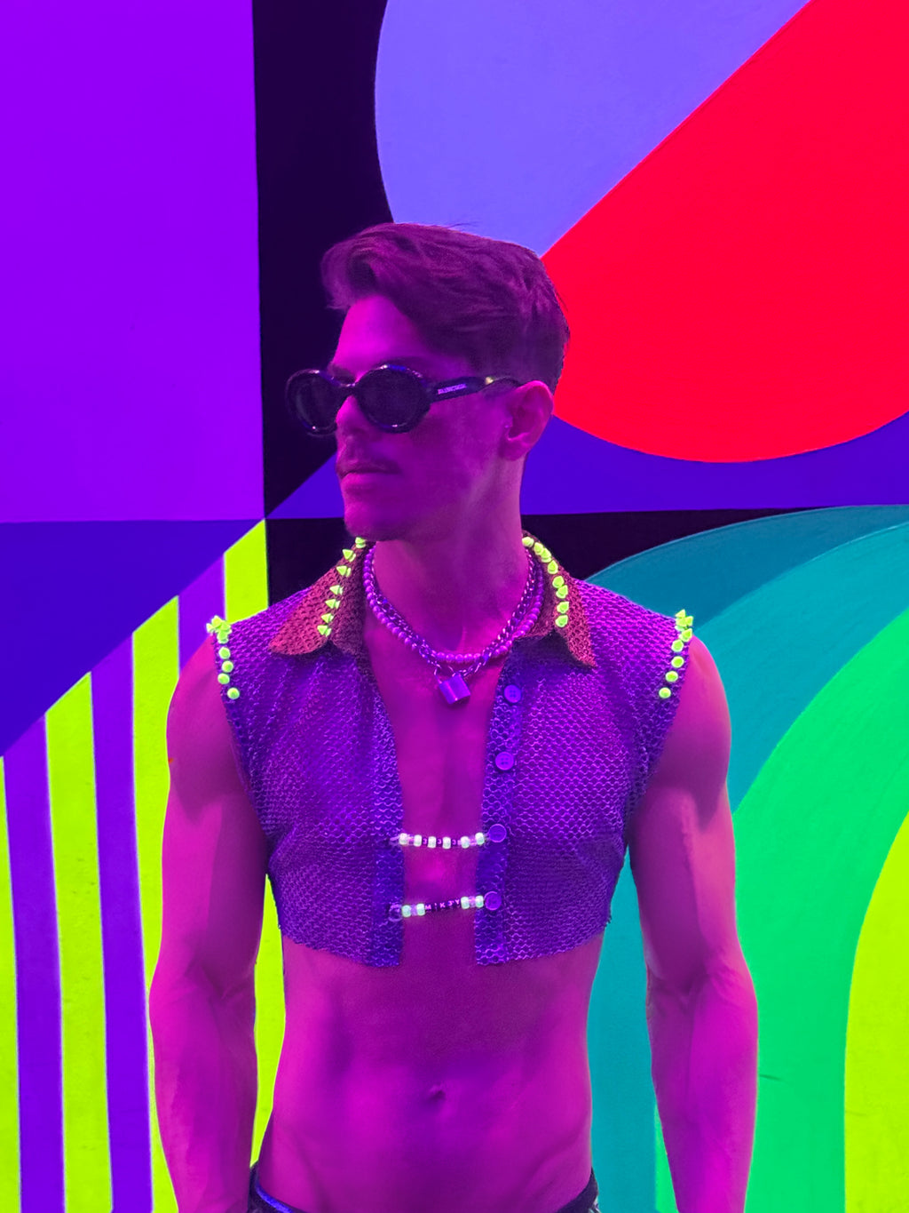 spiked collared crop image 3